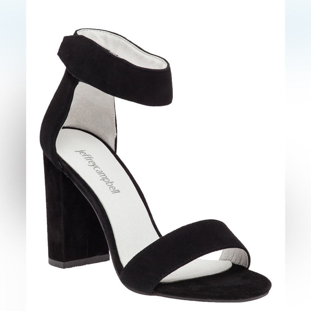 Jeffrey Campbell Black Heel - Lindsay Sandal Black Suede size 10